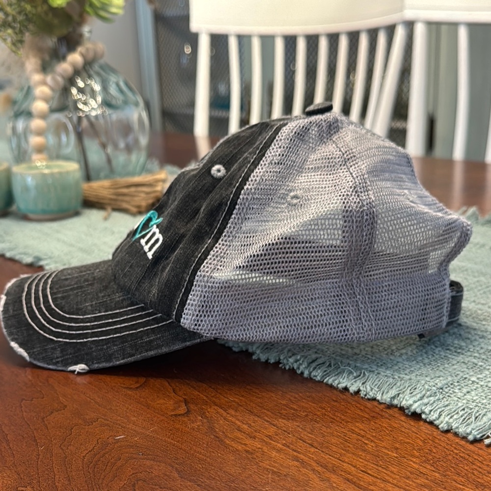 Katydid Black and Gray Distressed Dog Mom Hat - Picture 5 of 6